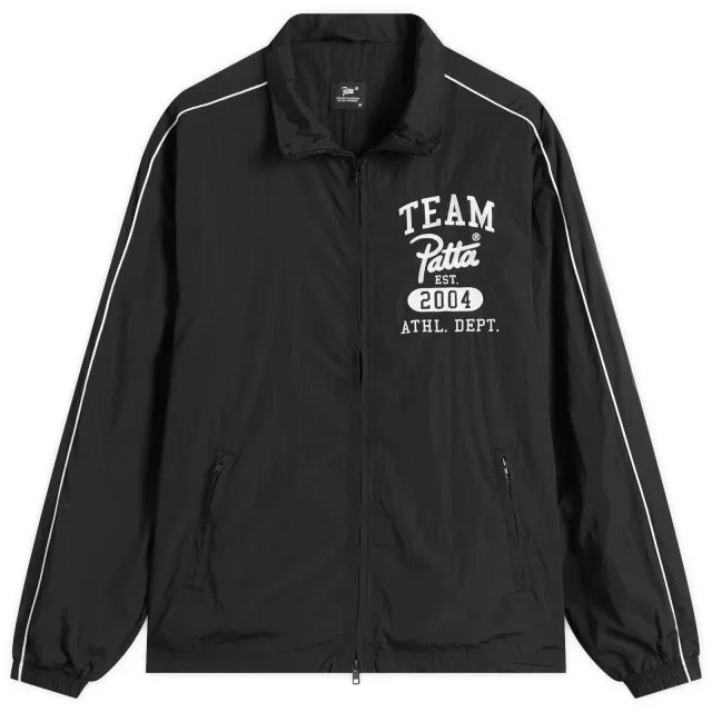 Patta Men's Athletic Nylon Track Jacket Black