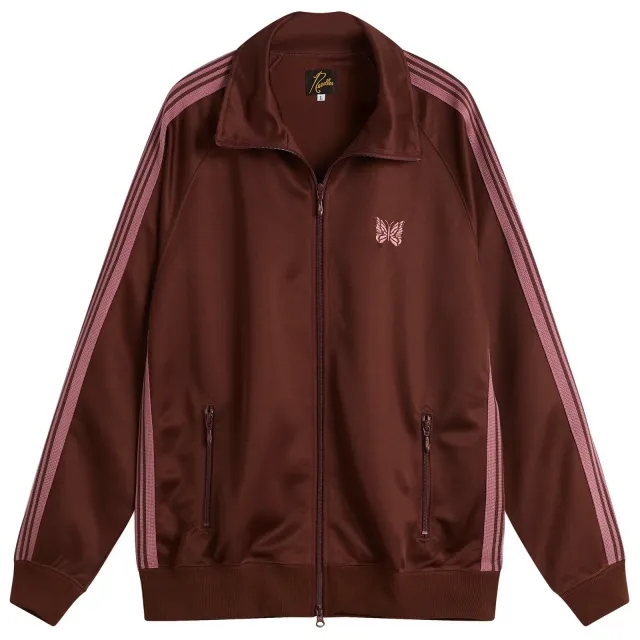 Needles Men's Poly Smooth Track Jacket Brown