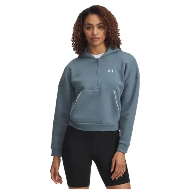 Under Armour  Rival Fleece Piped Women's ½ Zip Hoodie Jasper Blue / White L