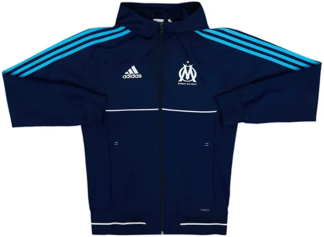 2017-18 Olympique Marseille adidas Hooded Track Jacket - 6/10 - (S)