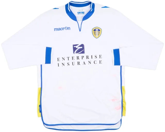 Macron Leeds United Mens LS Home Shirt 2012/13