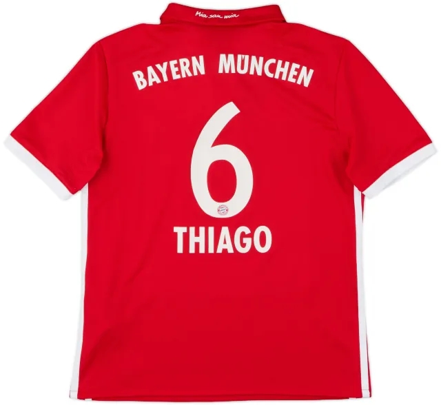 adidas Bayern Munich Boys SS Home Shirt 2016/17
