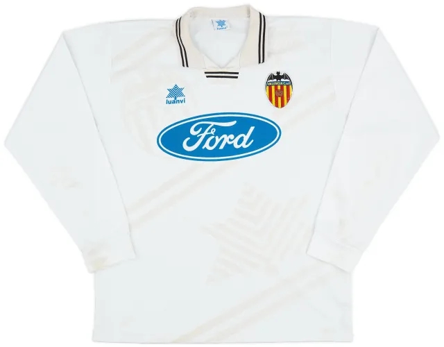 1995-96 Valencia Home L/S Shirt - 5/10 - (L)