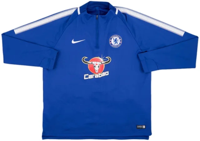 2017-18 Chelsea Nike 1/4 Zip Drill Top - 8/10 - (XL)