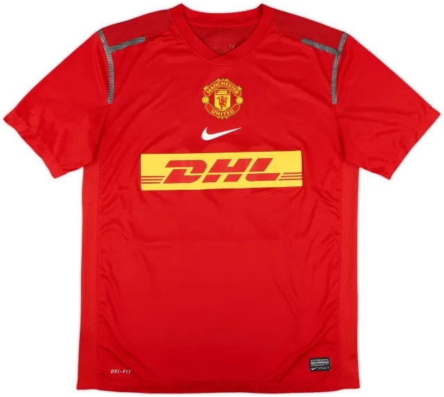 2012-13 Manchester United Player Issue Nike Training Shirt - 8/10 - (M)