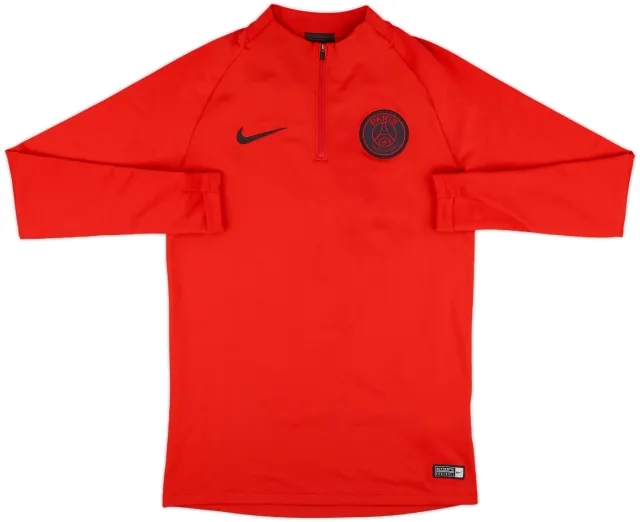 2019-20 Paris Saint-Germain Nike 1/4 Zip Sweat Top - 10/10 - (S)