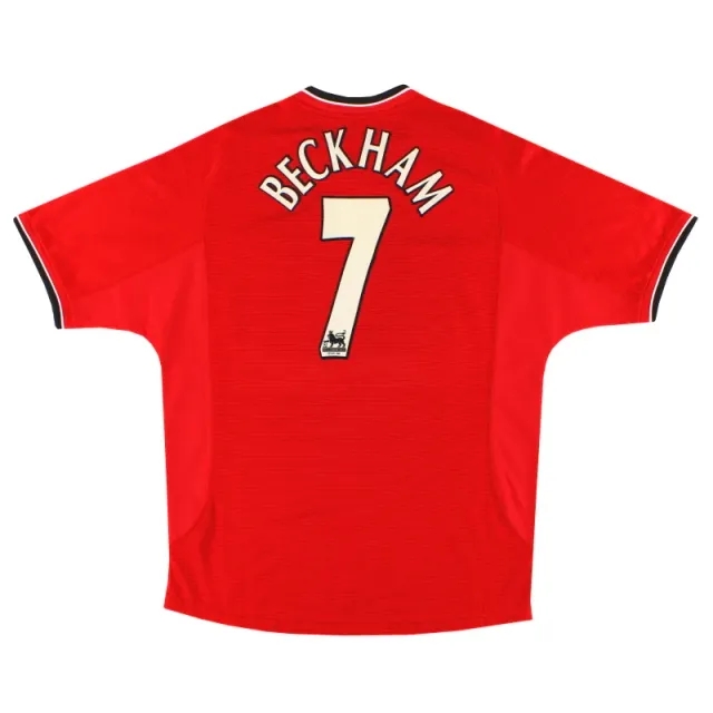 2000-02 Manchester United Umbro Home Shirt Beckham #7 Youth - Manchester United / Excellent 