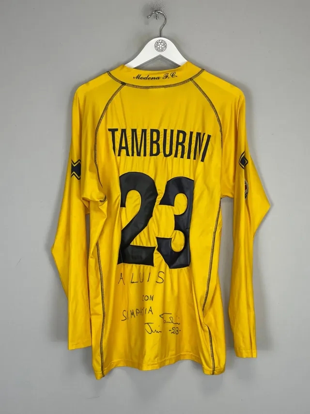 2007/08 MODENA TAMBERINI #23 *MATCH ISSUE + SIGNED* L/S HOME SHIRT (XL) ERREA | CULT KITS