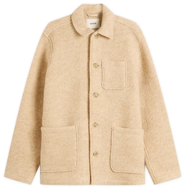 Kestin Men's Ormiston Jacket Oat Herringbone Wool