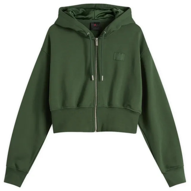 Air Jordan Women's Flight Fleece Crop Hoodie Fir/Green
