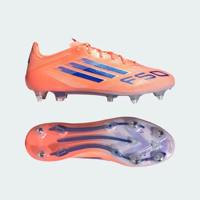 Adidas F50 Elite Sg Coral Blaze - Beam Orange/Lucid Blue/Footwear White - ['Orange']