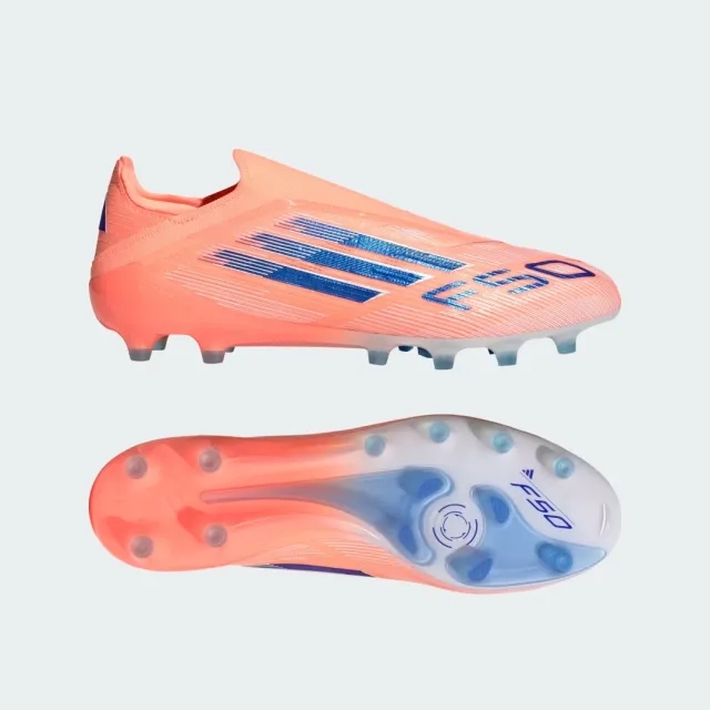 Adidas F50 Elite Laceless Ag Coral Blaze - Beam Orange/Lucid Blue/Footwear White - ['Orange']
