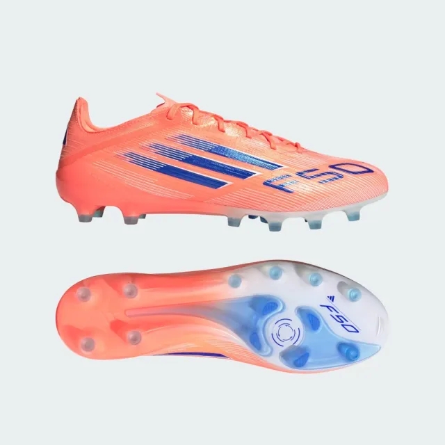Adidas F50 Elite Ag Coral Blaze - Beam Orange/Lucid Blue/Footwear White - ['Orange']