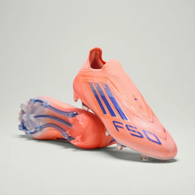 Adidas F50 Elite Laceless Fg Coral Blaze - Beam Orange/Lucid Blue/Footwear White - ['Orange']