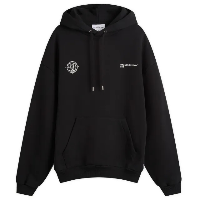 END. x MKI Men's 152010 Globe Hoodie Black