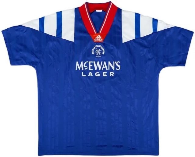 adidas Rangers Mens SS Home Shirt 1992/94