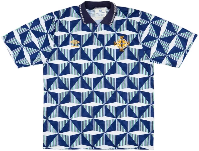 Umbro Northern Ireland Mens SS Away Shirt 1990