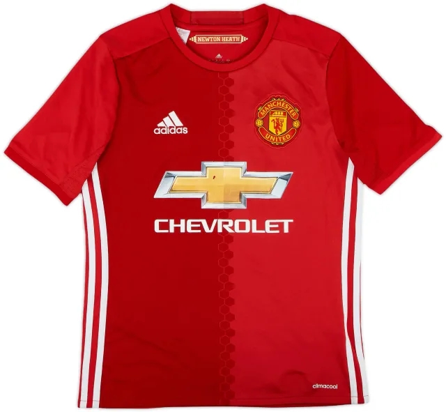 adidas Manchester United Boys SS Home Shirt 2016/17