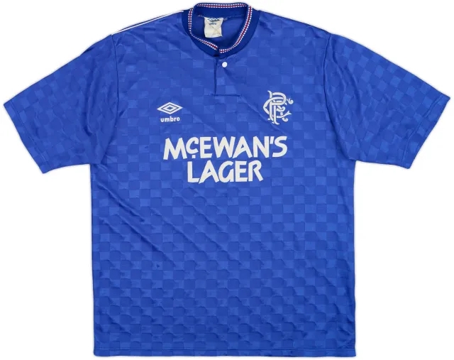 Umbro Rangers Mens SS Home Shirt 1987/88