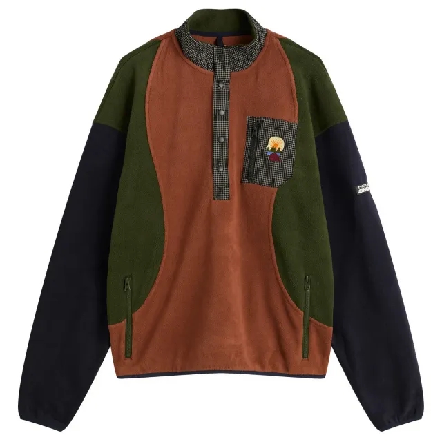 Brain Dead Men's Equipment Pullover Fleece Jacket Navy
