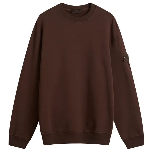Stone Island Men's Ghost Crew Neck Sweatshirt Dark Brown