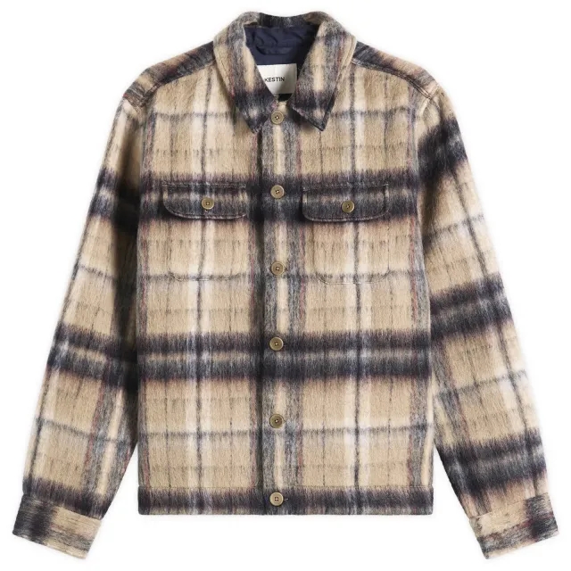 Kestin Men's Haston Jacket Oat Check Brushed Wool