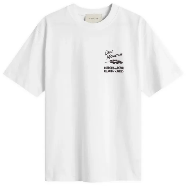 Café Mountain Men's Down Cleaning Duck T-Shirt Natural