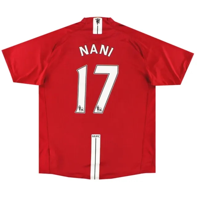 2007-08 Manchester United Nike Home Shirt Nani #17 S - Manchester United / Excellent 