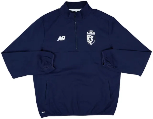 2016-17 Lille New Balance 1/4 Zip Drill Top - 7/10 - (XL)