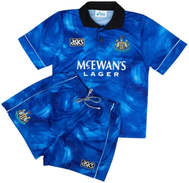 1993-95 Newcastle Away Shirt & Shorts - 9/10 - (L.Boys)