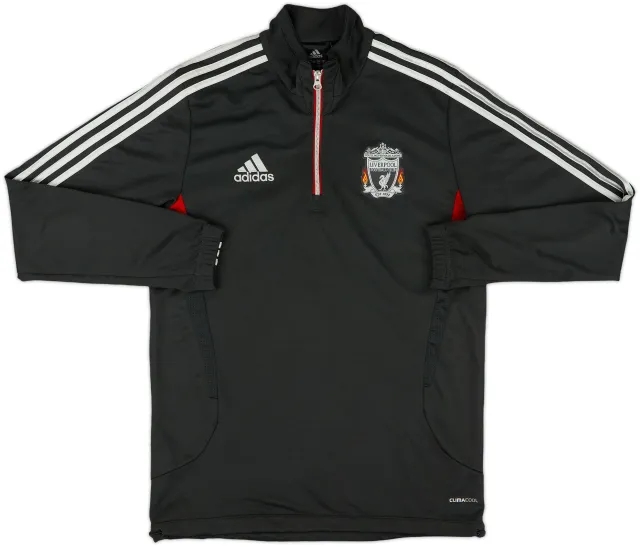 2011-12 Liverpool adidas 1/4 Zip Drill Top - 8/10 - (M)