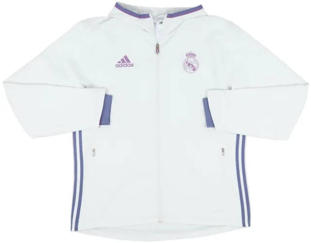 2016-17 Real Madrid adidas Hooded Track Jacket - 8/10 - (L)
