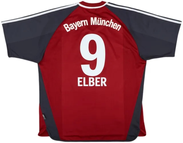 2001-02 Bayern Munich Home Shirt Elber #9 - 5/10 - (XL)