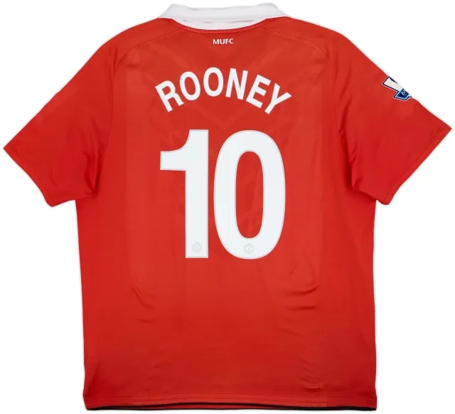 2010-11 Manchester United Home Shirt Rooney #10 - 6/10 - (XL)