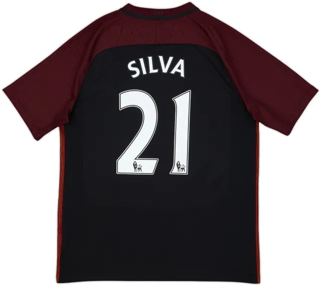 2016-17 Manchester City Away Shirt Silva #21 - 8/10 - (L)