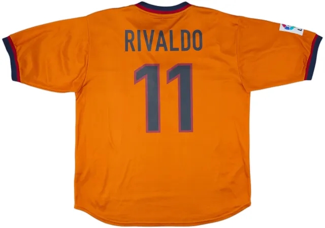 1998-00 Barcelona Third Shirt Rivaldo #11 - 10/10 - (XL)