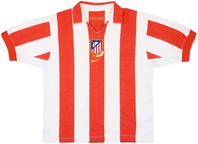 2003-04 Atletico Madrid Centenary Home Shirt - 8/10 - (L)