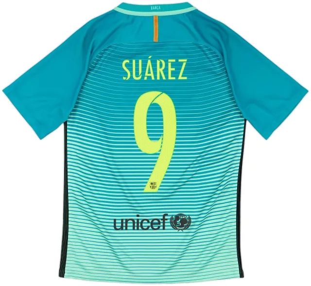2016-17 Barcelona Third Shirt Suarez #9 - 7/10 - (S)