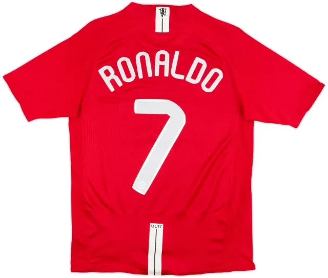 2007-09 Manchester United Home Shirt Ronaldo #7 - 8/10 - (XL.Boys)