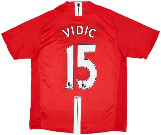 2007-09 Manchester United Home Shirt Vidic #15 - 5/10 - (L)