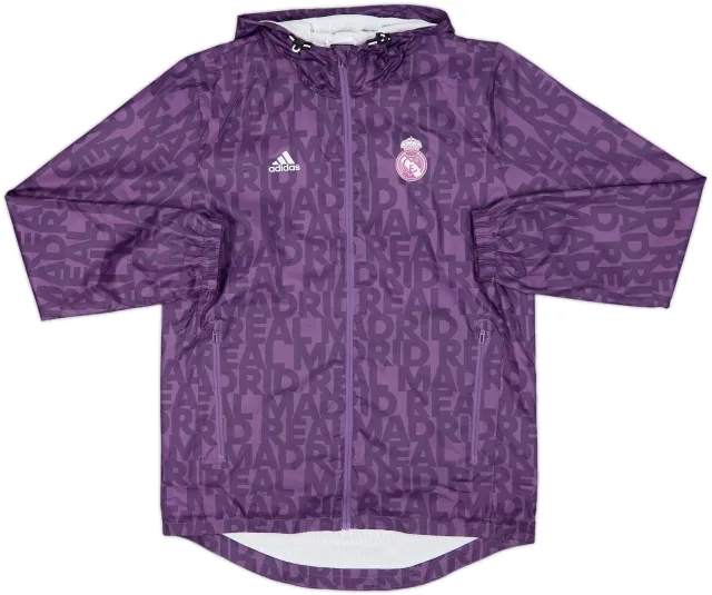 2016-17 Real Madrid adidas Hooded Track Jacket - 8/10 - (S)
