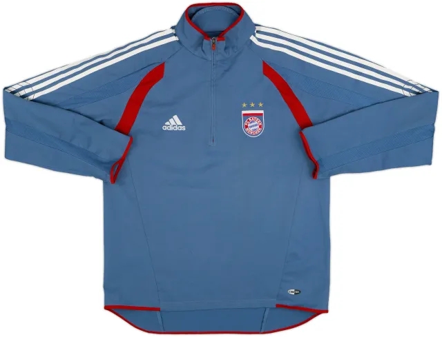 2005-06 Bayern Munich adidas 1/4 Zip Drill Top - 8/10 - (S)