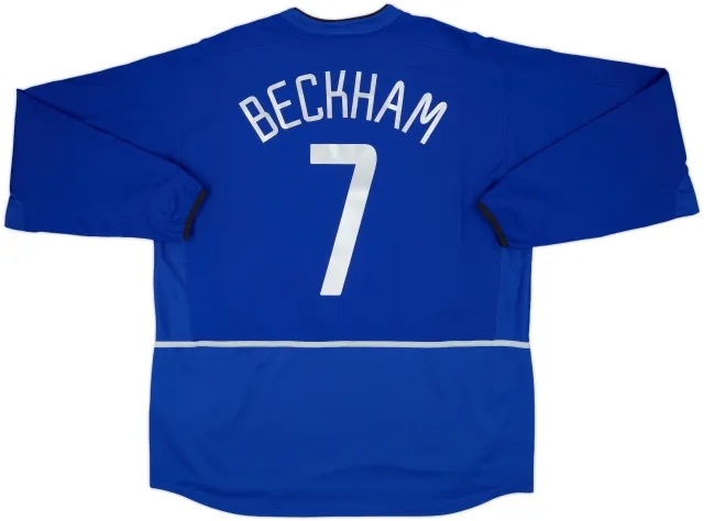 2002-03 Manchester United Third L/S Shirt Beckham #7 - 8/10 - (XXL)