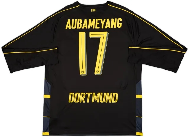 2016-17 Borussia Dortmund Away L/S Shirt Aubameyang #17 - 10/10 - (XL)