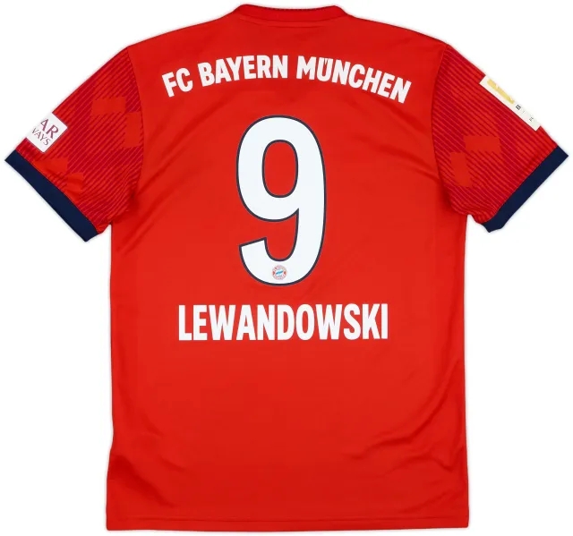 2018-19 Bayern Munich Home Shirt Lewandowski #9 - 10/10 - (S)