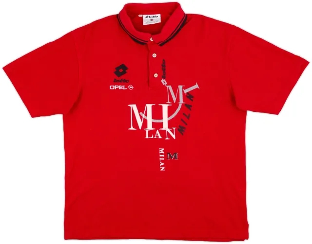 1993-94 AC Milan Lotto Polo Shirt - 7/10 - (XL)
