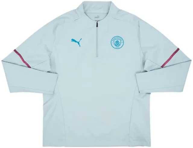 2021-22 Manchester City Puma 1/4 Zip Drill Top - 9/10 - (XL)