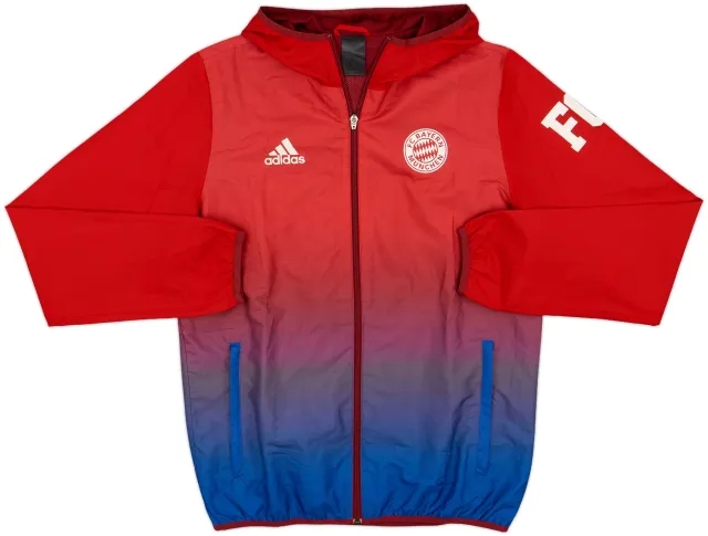 2015-16 Bayern Munich adidas Hooded Rain Jacket - 9/10 - (S)