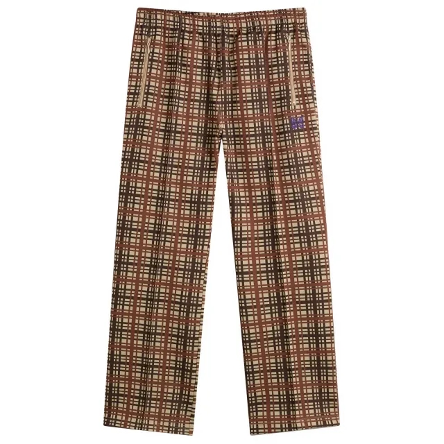 Needles Men's Poly Jacquard Track Pants Plaid