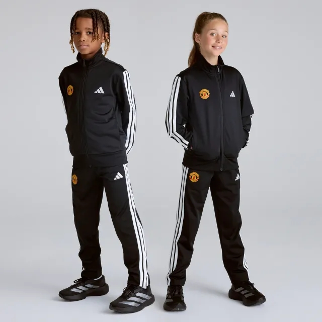 Manchester United x adidas Kids Essentials CLIMACOOL Tracksuit Black